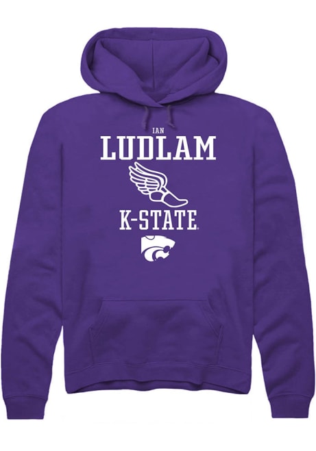 Ian Ludlam Rally Mens Purple K-State Wildcats NIL Sport Icon Hooded Sweatshirt
