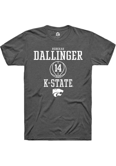 Rebekah Dallinger Dark Grey K-State Wildcats NIL Sport Icon Short Sleeve T Shirt