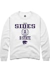 Main image for Taryn Sides Rally Mens White K-State Wildcats NIL Sport Icon Crew Sweatshirt