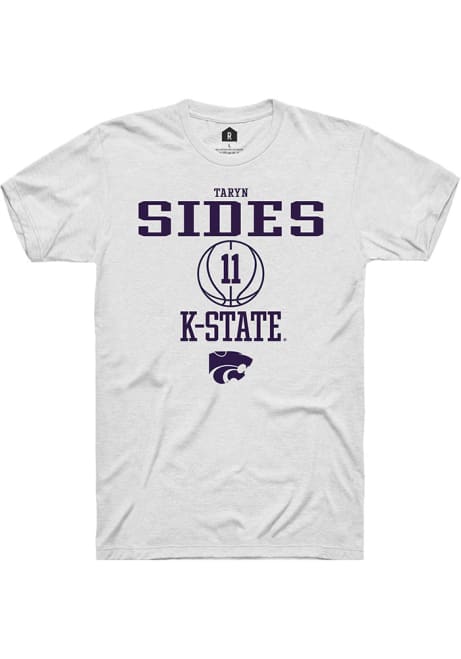 Taryn Sides White K-State Wildcats NIL Sport Icon Short Sleeve T Shirt