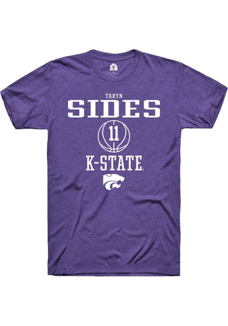 Taryn Sides Purple K-State Wildcats NIL Sport Icon Short Sleeve T Shirt