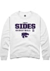 Main image for Taryn Sides Rally Mens White K-State Wildcats NIL Stacked Box Crew Sweatshirt