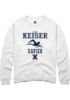 Main image for Clara Keiser  Rally Xavier Musketeers Mens White NIL Sport Icon Long Sleeve Crew Sweatshirt