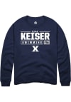 Main image for Clara Keiser  Rally Xavier Musketeers Mens Navy Blue NIL Stacked Box Long Sleeve Crew Sweatshirt