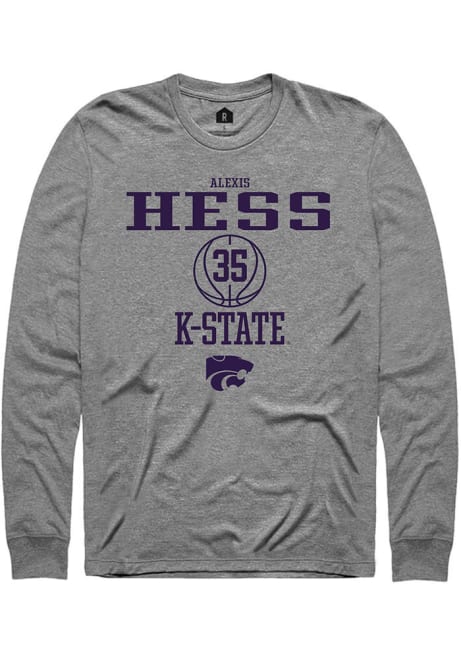 Alexis Hess Rally Mens Graphite K-State Wildcats NIL Sport Icon Tee