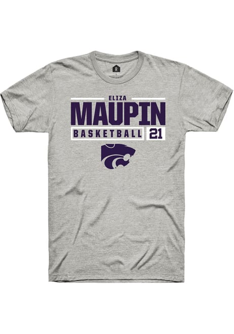 Eliza Maupin Ash K-State Wildcats NIL Stacked Box Short Sleeve T Shirt