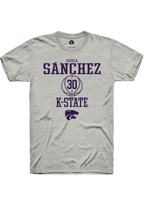 Gisela Sánchez Grey K-State Wildcats NIL Sport Icon Short Sleeve T Shirt