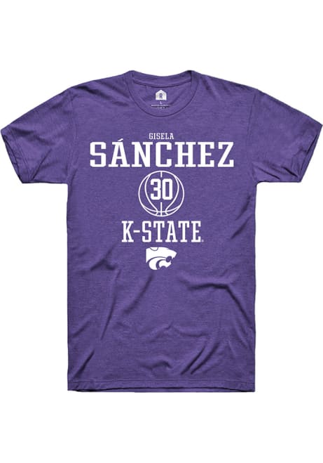 Gisela Sánchez Purple K-State Wildcats NIL Sport Icon Short Sleeve T Shirt