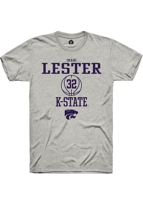 Imani Lester Ash K-State Wildcats NIL Sport Icon Short Sleeve T Shirt