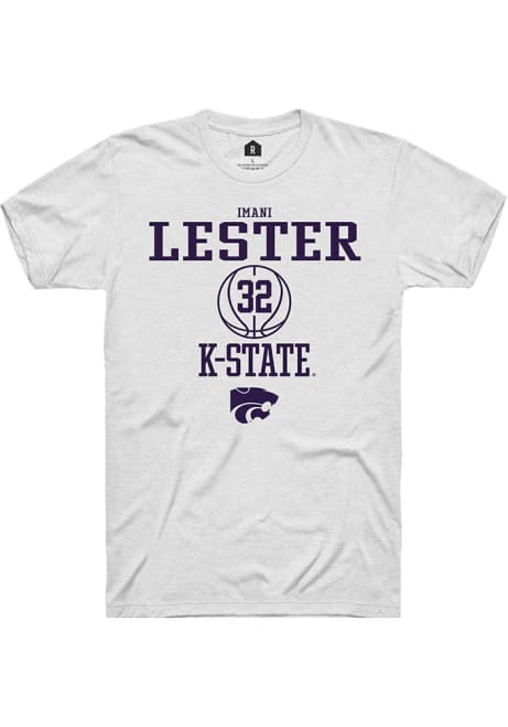 Imani Lester White K-State Wildcats NIL Sport Icon Short Sleeve T Shirt