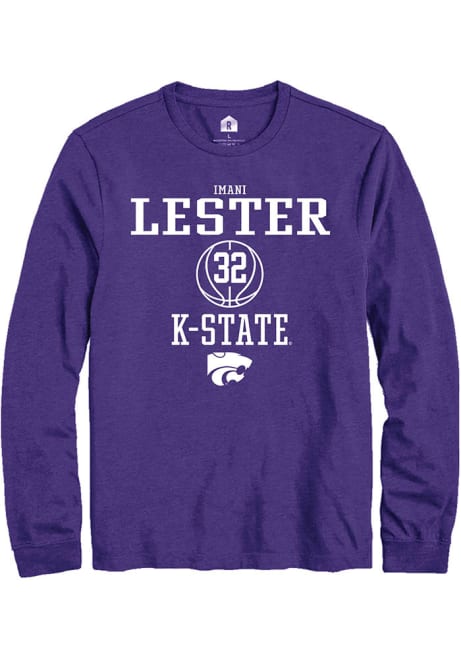 Imani Lester Rally Mens Purple K-State Wildcats NIL Sport Icon Tee