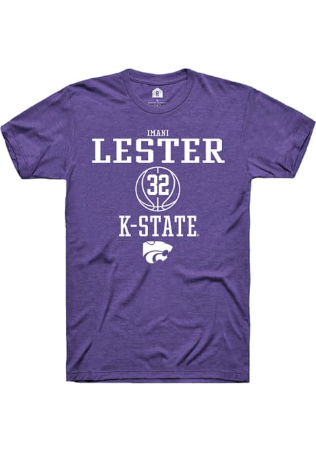 Imani Lester Purple K-State Wildcats NIL Sport Icon Short Sleeve T Shirt