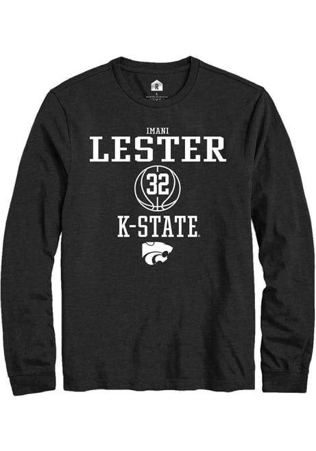 Imani Lester Rally Mens Black K-State Wildcats NIL Sport Icon Tee