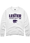 Main image for Imani Lester Rally Mens White K-State Wildcats NIL Stacked Box Crew Sweatshirt