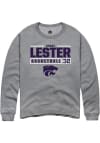 Main image for Imani Lester Rally Mens Graphite K-State Wildcats NIL Stacked Box Crew Sweatshirt