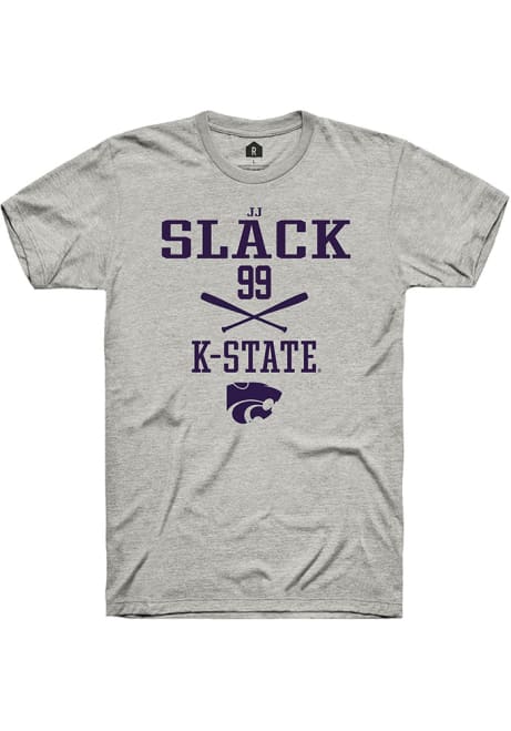 JJ Slack Ash K-State Wildcats NIL Sport Icon Short Sleeve T Shirt