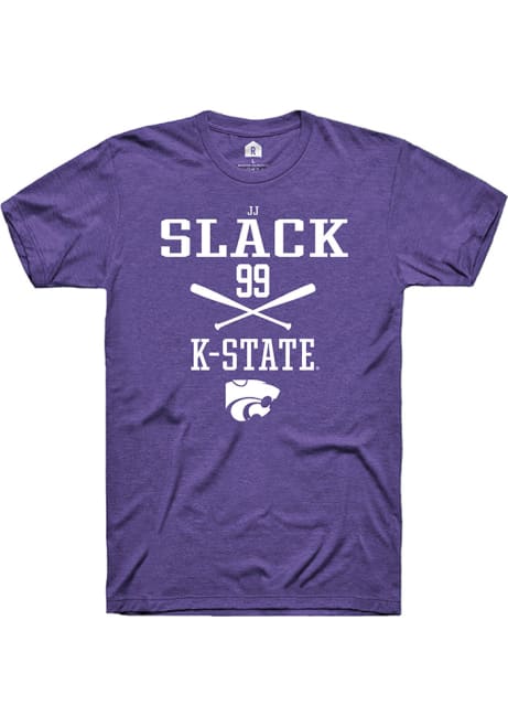 JJ Slack Purple K-State Wildcats NIL Sport Icon Short Sleeve T Shirt