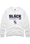 Main image for JJ Slack Rally Mens White K-State Wildcats NIL Stacked Box Crew Sweatshirt