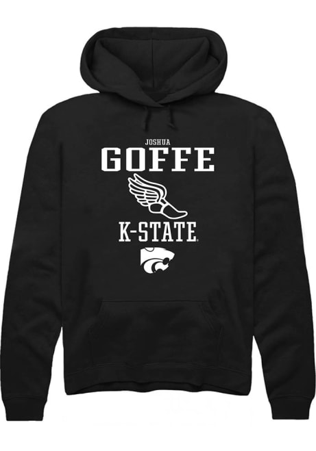 Joshua Goffe Rally Mens Black K-State Wildcats NIL Sport Icon Hooded Sweatshirt