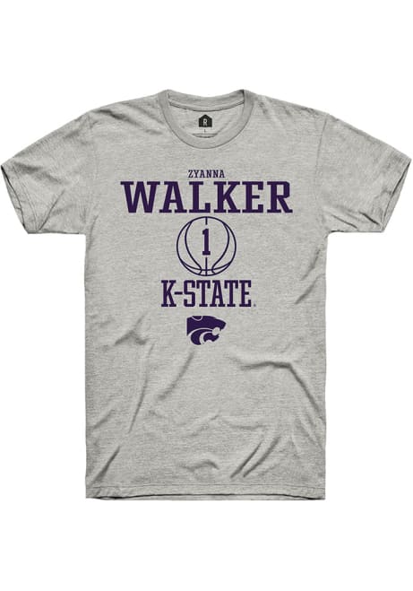 Zyanna Walker Ash K-State Wildcats NIL Sport Icon Short Sleeve T Shirt