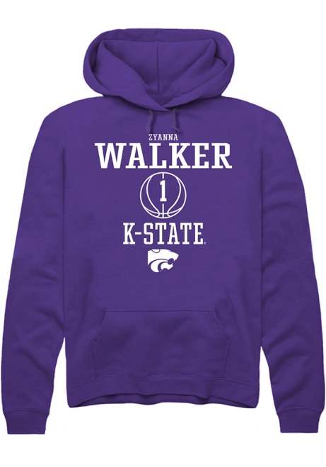 Zyanna Walker Rally Mens Purple K-State Wildcats NIL Sport Icon Hooded Sweatshirt