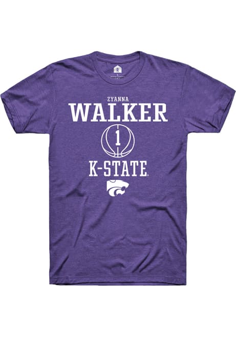 Zyanna Walker Purple K-State Wildcats NIL Sport Icon Short Sleeve T Shirt