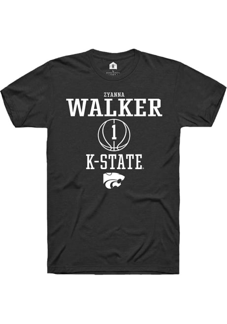 Zyanna Walker Black K-State Wildcats NIL Sport Icon Short Sleeve T Shirt