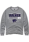 Main image for Zyanna Walker Rally Mens Graphite K-State Wildcats NIL Stacked Box Crew Sweatshirt