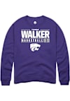 Main image for Zyanna Walker Rally Mens Purple K-State Wildcats NIL Stacked Box Crew Sweatshirt