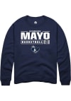 Main image for Aizhanique Mayo  Rally Xavier Musketeers Mens Navy Blue NIL Stacked Box Long Sleeve Crew Sweatsh..