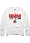 Main image for Annie Krusinski  Rally Ohio State Buckeyes Mens White NIL Stacked Box Long Sleeve Crew Sweatshir..