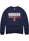 Main image for Ty Rodgers  Rally Illinois Fighting Illini Mens Navy Blue NIL Stacked Box Long Sleeve Crew Sweat..