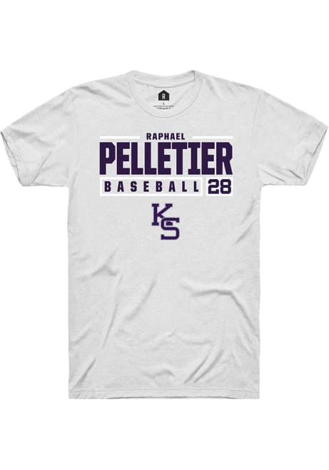 Raphael Pelletier White K-State Wildcats NIL Stacked Box Short Sleeve T Shirt