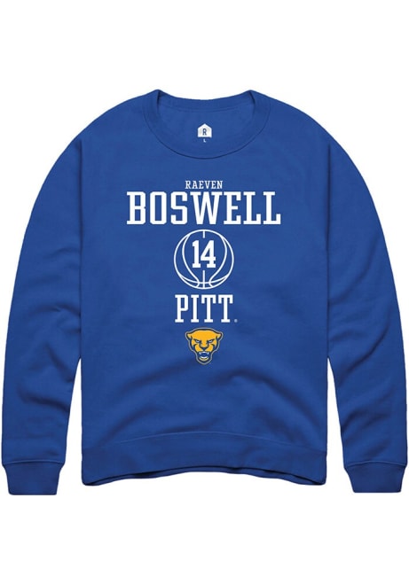 Raeven Boswell Rally Mens Blue Pitt Panthers NIL Sport Icon Crew Sweatshirt