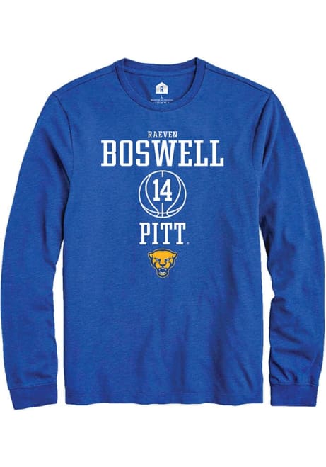 Raeven Boswell Rally Mens Blue Pitt Panthers NIL Sport Icon Tee