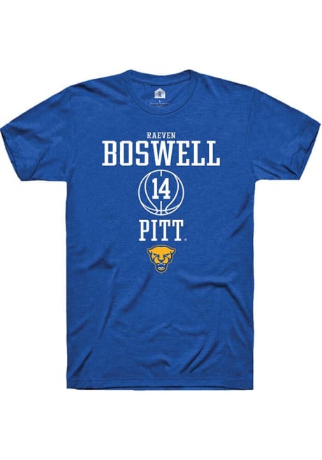 Raeven Boswell Blue Pitt Panthers NIL Sport Icon Short Sleeve T Shirt