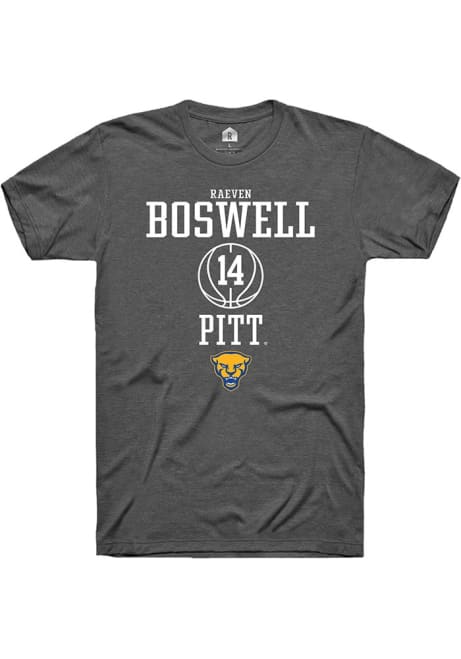 Raeven Boswell Dark Grey Pitt Panthers NIL Sport Icon Short Sleeve T Shirt