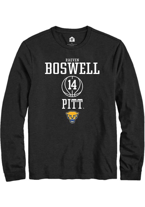 Raeven Boswell Rally Mens Black Pitt Panthers NIL Sport Icon Tee