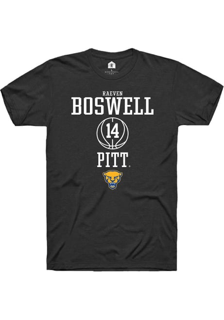 Raeven Boswell Black Pitt Panthers NIL Sport Icon Short Sleeve T Shirt