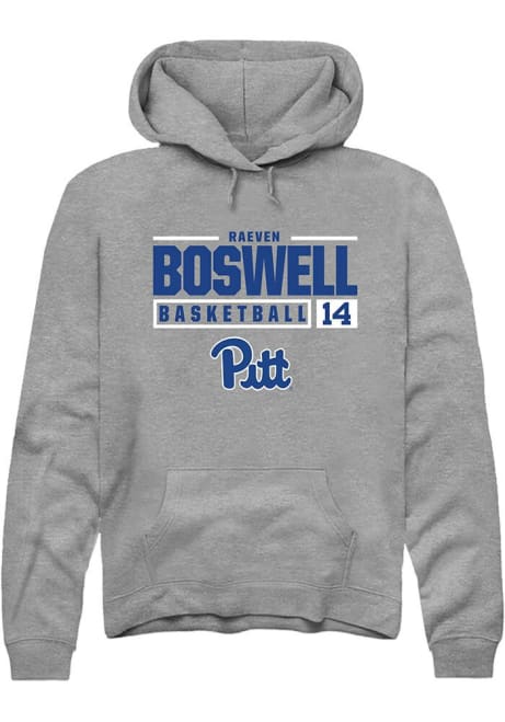 Raeven Boswell Rally Mens Graphite Pitt Panthers NIL Stacked Box Hooded Sweatshirt