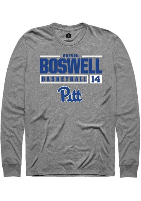 Raeven Boswell Rally Mens Graphite Pitt Panthers NIL Stacked Box Tee