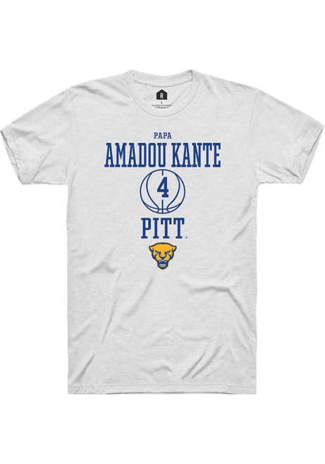 Papa Amadou Kante White Pitt Panthers NIL Sport Icon Short Sleeve T Shirt