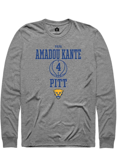 Papa Amadou Kante Rally Mens Graphite Pitt Panthers NIL Sport Icon Tee