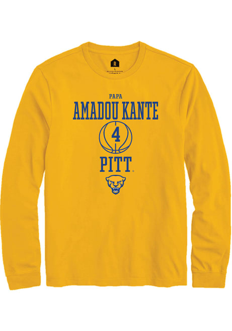 Papa Amadou Kante Rally Mens Gold Pitt Panthers NIL Sport Icon Tee