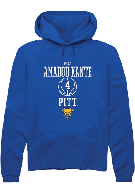 Papa Amadou Kante Rally Mens Blue Pitt Panthers NIL Sport Icon Hooded Sweatshirt