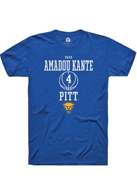 Papa Amadou Kante Blue Pitt Panthers NIL Sport Icon Short Sleeve T Shirt