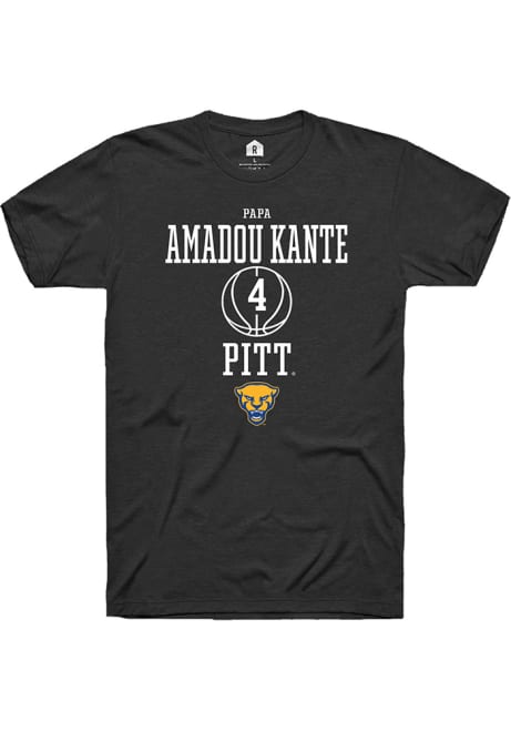 Papa Amadou Kante Black Pitt Panthers NIL Sport Icon Short Sleeve T Shirt