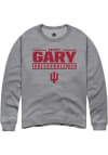 Main image for Ramsey Gary Rally Mens Graphite Indiana Hoosiers NIL Stacked Box Crew Sweatshirt