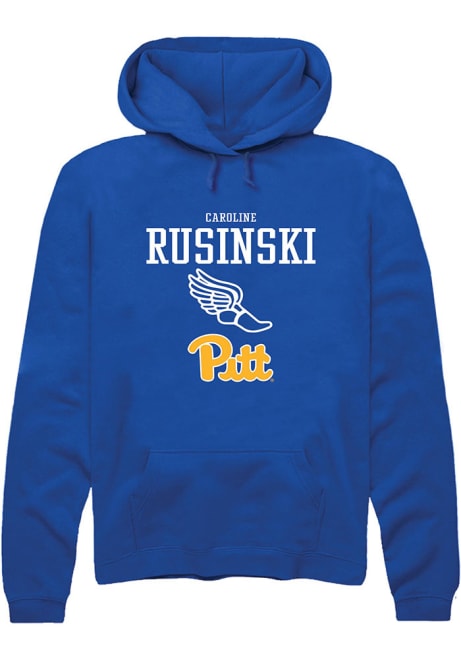 Caroline Rusinski Rally Mens Blue Pitt Panthers NIL Sport Icon Track Hooded Sweatshirt