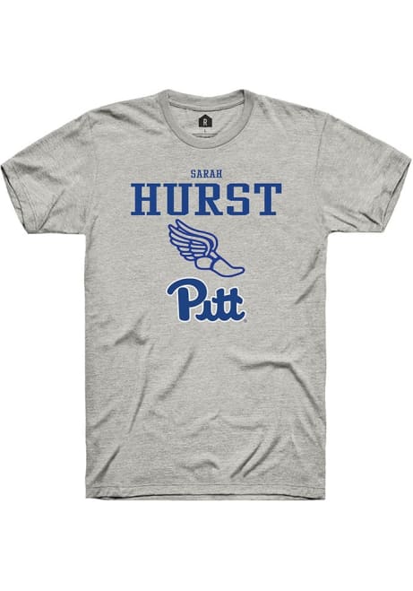 Sarah Hurst Ash Pitt Panthers NIL Sport Icon Track Short Sleeve T Shirt